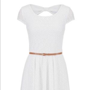 NWOT White Lace Cap Sleeve Dress